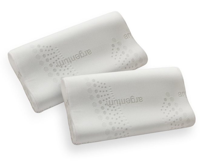 Pack de 2 Almohadas Cervicales Viscoelásticas ARGENTUM, Medida 65x33 cms. - Imagen 1