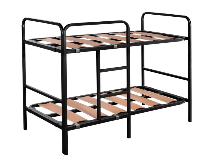 Litera metálica Dupla con Dos Somieres de Acero, color Negro - Imagen 1