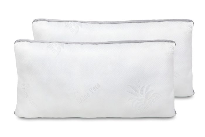 Pack de 2 Almohadas de Copos con Tejido Aloe Vera 70 cm - Imagen 1