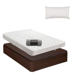 Pack Canapé de madera Wengué + Colchón PRO Nature + Almohada Fibra de REGALO