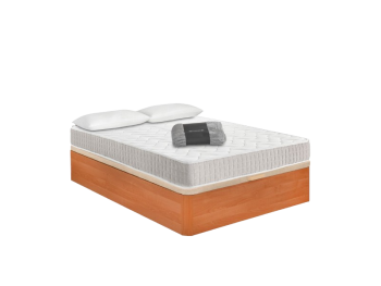 Pack Canapé de madera Cerezo + Colchón PRO Nature + Almohada Fibra de REGALO