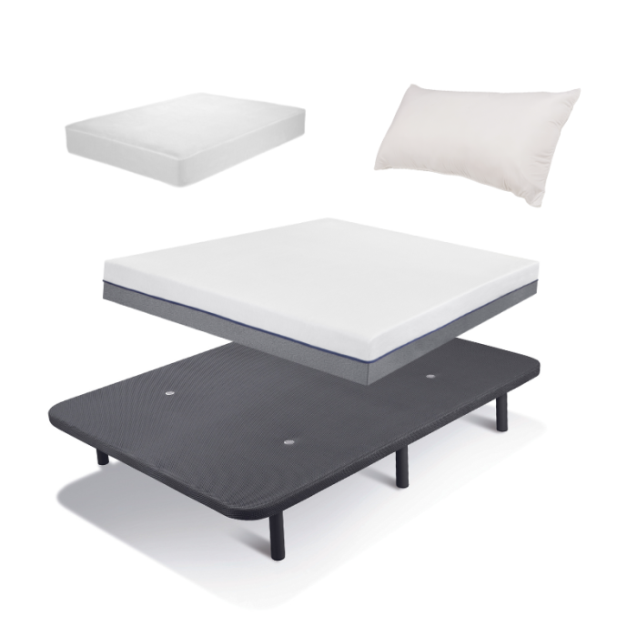 Pack Colchón ViscoPLUS + Base tapizada y Almohada de REGALO - Imagen 1